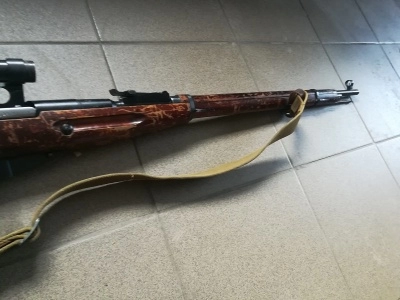 Охолощенная снайперская винтовка Мосина (СХП, 7,62x54) + ремень + прицел оптический (ПУ), Молот-Армз