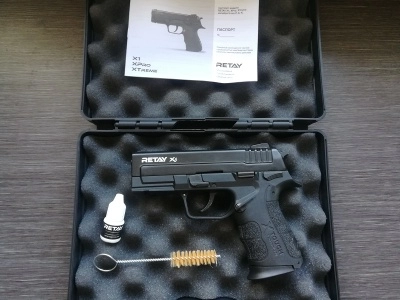 Охолощенный пистолет Retay X1 (Springfield XD) 9mm P.A.K (черный)