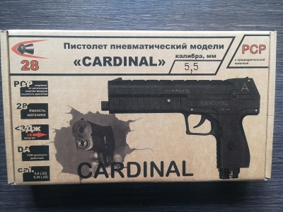 Пневматический пистолет Cardinal (Кардинал) PCP, с УСМ двойного действия, кал. 5,5 мм