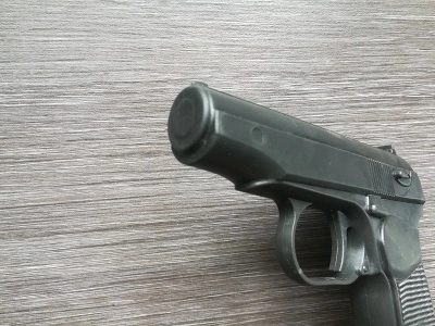Пистолет тренировочный резиновый ПМ, черный