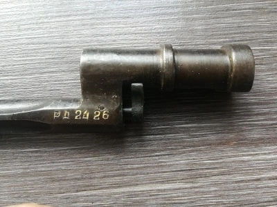 Штык без пропила, к винтовке Мосина оригинал (1891/30 гг.), трехлинейка (четырехгранный) КО-91/30