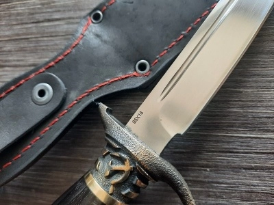 Нож "Финка НКВД", сталь 95Х18 (авторский, инкрустация)