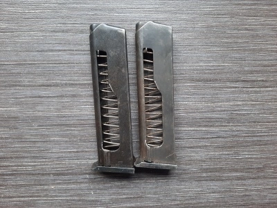 Магазин пистолета Макарова ПМ 1949 год с полкой для задержки, оригинал СССР