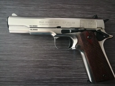 Охолощенный пистолет CLT 1911 СО (хром) (Курс-С, Кольт 1911) 10x24