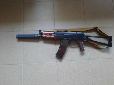 Охолощенный автомат АКС-74У (АКСУ, ТОЗ, СХП, 5.45х39) 83 год + комплект (из коллекции)
