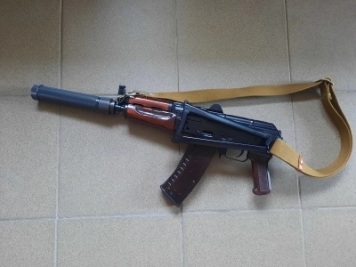 Охолощенный автомат АКС-74У (АКСУ, ТОЗ, СХП, 5.45х39) 83 год + комплект (из коллекции)