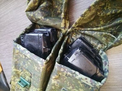 Подсумок АК сдвоенный разборный на 4 магазина (цифра) Ратник