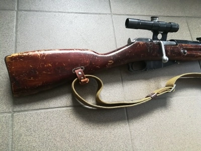 Охолощенная снайперская винтовка Мосина (СХП, 7,62x54) + ремень + прицел оптический (ПУ), Молот-Армз