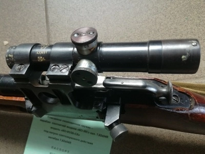 Охолощенная снайперская винтовка Мосина (СХП, 7,62x54) + ремень + прицел оптический (ПУ), Молот-Армз