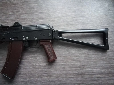 Охолощенный автомат АКС-74У + чехол + ремень + пенал (ТОЗ, СХП, 5.45х39) 93 год