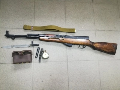 Охолощенный карабин Симонова СКС (ВПО-927) 7,62x39, на одном номере + комплект на фото