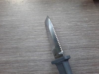 Нож Кампо водолазный "Кальмар" (пластиковые ножны)