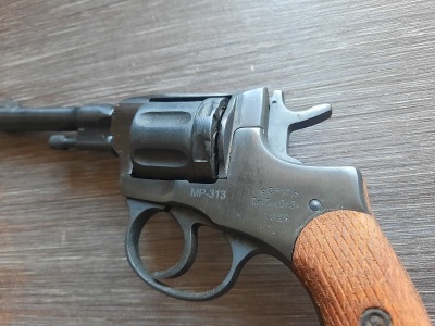 Сигнальный револьвер Наган 1922 год (РСФСР, МР-313) капсюль Жевело 5,6 мм