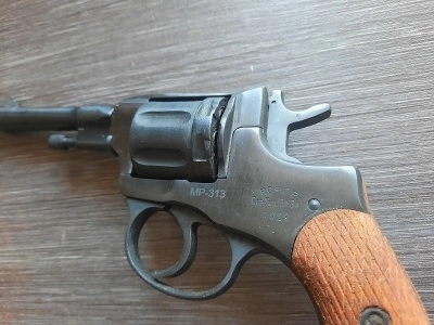 Сигнальный револьвер Наган 1922 год (РСФСР, МР-313) капсюль Жевело 5,6 мм