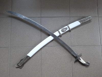 Сабля Офицерская Клыч, ножны белые (состаренная)