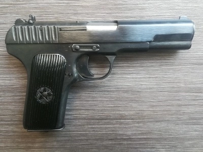 Охолощенный пистолет СО-ТТ (ТОЗ, 9 ИМ, 1942г) редкий экземпляр с звездой