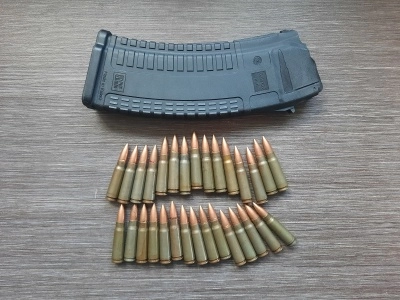 Магазин pufgun АК-74 (Россия) + макеты патронов (30 шт), 5,45х39 (учебный комплект)