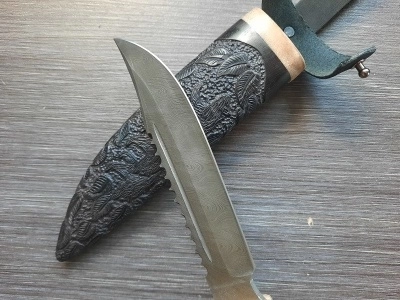 Нож "Алтай", сталь Дамаск