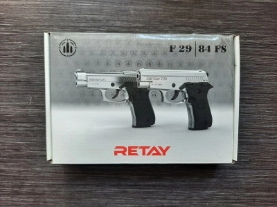 Охолощенный пистолет Retay MOD84 (Beretta 84FS) 9mm P.A.K (черный)
