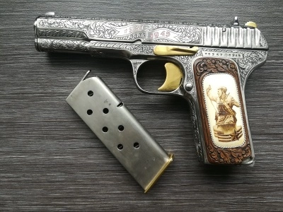Коллекционный охолощенный пистолет ТТ (СО-ТТ, ТОЗ, 9 ИМ, 1945г)