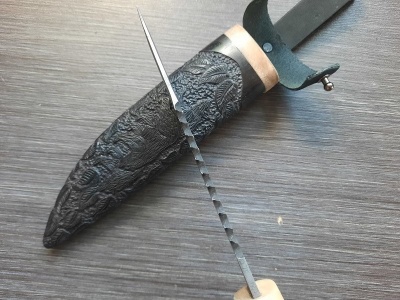 Нож "Алтай", сталь Дамаск