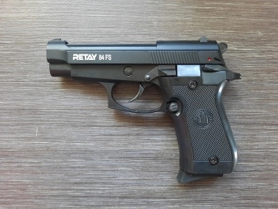 Охолощенный пистолет Retay MOD84 (Beretta 84FS) 9mm P.A.K (черный)