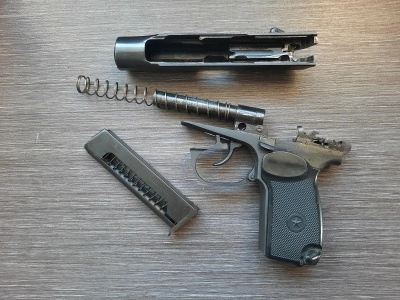 Охолощенный пистолет Макарова ПМ Р-411-02 (Кованый затвор) Б/У