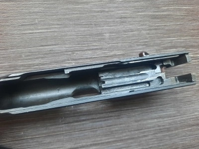 Охолощенный пистолет Макарова, ПМ-СО/24, (очень редкий год - 1949 год), прямая рамка, "ушастая" фигурная скоба