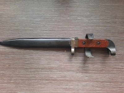 Штык-нож (ММГ) без пропила к АК-47, 6х2 (Р57), ножны новодел