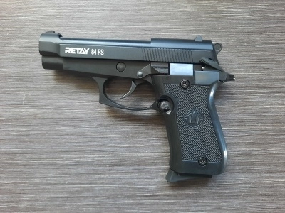 Охолощенный пистолет Retay MOD84 (Beretta 84FS) 9mm P.A.K (черный)