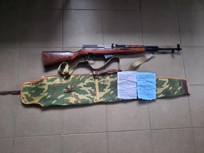 Охолощенный карабин СКС-СХ + ремень + чехол (1953г. Молот Армз) б/у в хорошем состоянии