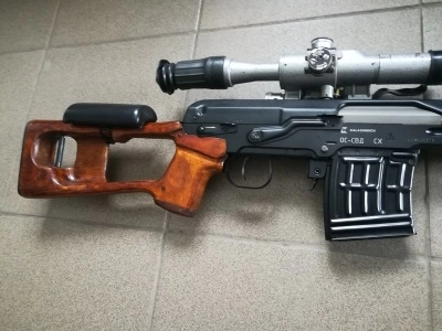 Охолощенная снайперская винтовка Драгунова (СВД)(Ижмаш,СХП, 7,62х54) в дереве + прицел (псо-1)