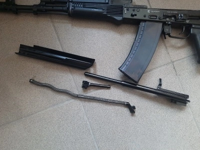 Макет учебный автомат Калашникова АК74М-М (ММГ, складной приклад), ИЖ-184 ПС