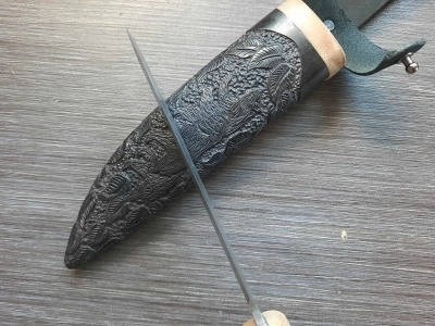 Нож "Алтай", сталь Дамаск