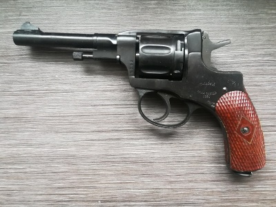 Охолощенный СХП револьвер Наган СО-95/9 (ТОЗ, 9 ИМ) 1920 год, клеймо Тульский оружейный завод
