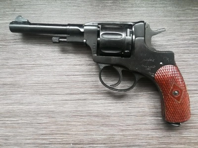 Охолощенный СХП револьвер Наган СО-95/9 (ТОЗ, 9 ИМ) 1920 год, клеймо Тульский оружейный завод