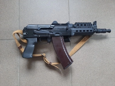 Охолощенный автомат АКС-74У (АКСУ, ТОЗ, СХП, 5.45х39) Б/У, 93 год