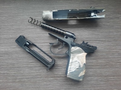 Пневматический пистолет МР-654 К-23 (камуфляж, ПМ, Baikal), 4,5 мм