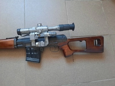 ММГ Макет винтовки Драгунова (СВД) в дереве + прицел (псо-1) Оригинал - 1969 год