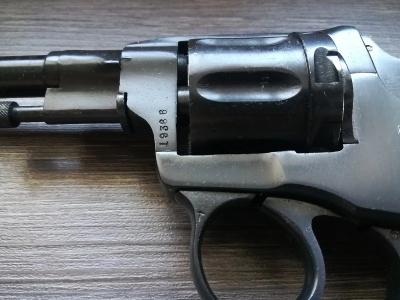 Охолощенный СХП револьвер Наган СО-95/9 (ТОЗ, 9 ИМ) 1923 год (клеймо РСФСР)