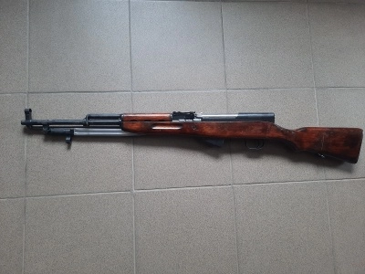 Макет (ММГ) учебный карабин Симонова (СО-СКС) + штык, на одном номере из коллекции