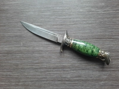 Нож "Финка НКВД", сталь Дамаск (авторский, береза)
