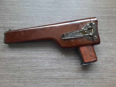 Бакелитовая кобура-приклад к пистолету Стечкина (АПС), раритет