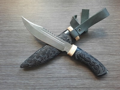 Нож "Алтай", сталь Дамаск
