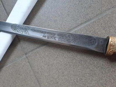 Шашка Генеральская, ножны белые (состаренная)