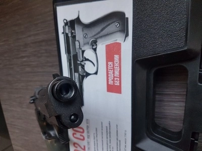 Охолощенный пистолет Beretta 92 СО (B92 СО) Курс-С (чёрный)