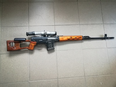 Охолощенная снайперская винтовка Драгунова (СВД)(Ижмаш,СХП, 7,62х54) в дереве + прицел (псо-1)