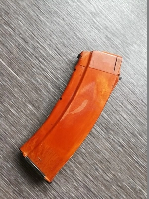 Бакелитовый магазин АК (рыжий). (5,45х39, 30 патронов,).