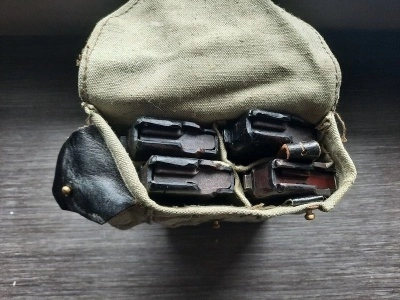 Подсумок автоматный для АК на 4 магазина (брезентовый) Оригинал СССР