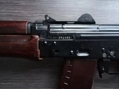 Охолощенный автомат АКС-74У + чехол + ремень + пенал (ТОЗ, СХП, 5.45х39) 93 год